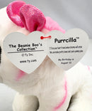 Ty Beanie Boos - Purrcilla the Tiger, Medium, Glitter Eyes, Valentine's day, Medium size