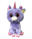 Ty Beanie Boos - Rainbow the Purple Unicorn, Medium (10"), Solid Eyes