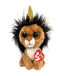 Ty Beanie Boos - Ramsey the Unicorn Lion, Glitter Eyes