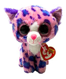 Ty Beanie Boos - Reagan the Pink Leopard, (6"), Glitter Eyes, Claire's Exclusive