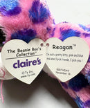 Ty Beanie Boos - Reagan the Pink Leopard, (6"), Glitter Eyes, Claire's Exclusive