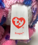 Ty Beanie Boos - Reagan the Pink Leopard, (6"), Glitter Eyes, Claire's Exclusive