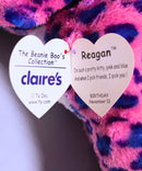 Ty Beanie Boos - Reagan the Pink Leopard, Large (16"), Glitter Eyes, Claire's Exclusive