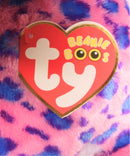 Ty Beanie Boos - Reagan the Pink Leopard, Large (16"), Glitter Eyes, Claire's Exclusive