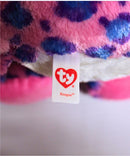 Ty Beanie Boos - Reagan the Pink Leopard, Large (16"), Glitter Eyes, Claire's Exclusive