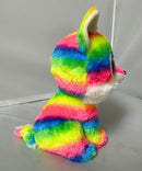 Ty Beanie Boos - River the Rainbow Wolf, Medium (10"), Glitter Eyes, Great Wolf Lodge
