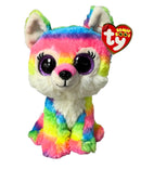 Ty Beanie Boos - River the Rainbow Wolf, (7"), Glitter Eyes, Great Wolf Lodge