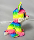 Ty Beanie Boos - River the Rainbow Wolf, (7"), Glitter Eyes, Great Wolf Lodge