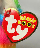 Ty Beanie Boos - River the Rainbow Wolf, (7"), Glitter Eyes, Great Wolf Lodge