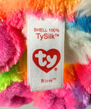 Ty Beanie Boos - River the Rainbow Wolf, (7"), Glitter Eyes, Great Wolf Lodge