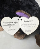 Ty Beanie Boos - Romeo the Black Gorilla, Medium (9"), Glitter Eyes