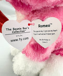 Ty Beanie Boos - Romeo the Dog, Medium, Glitter Eyes, Valentine's Day, Medium size