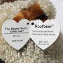 Ty Beanie Boos - Rootbeer the Brown Dog, Medium (9"), Solid Eyes
