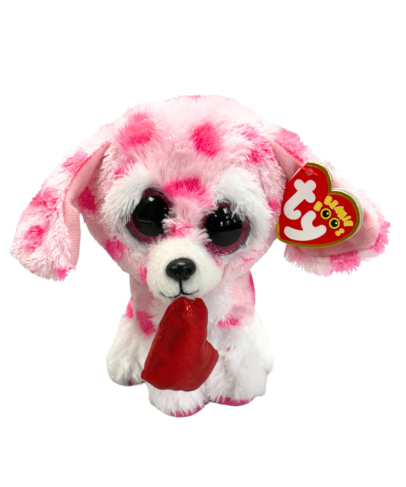 Ty Beanie Boos - Rory the Valentine's Dog, Glitter Eyes