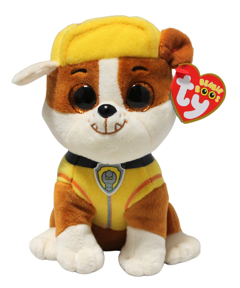 Ty Beanie Boos - Rubble the Dog, Regular (6"), Paw Patrol