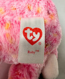 Ty Beanie Boos - Ruby the Pink Monkey, (5"), Glitter Eyes