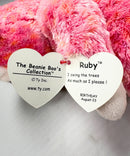 Ty Beanie Boos - Ruby the Monkey, Medium, Glitter Eyes, Medium size
