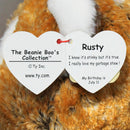 Ty Beanie Boos - Rusty the Raccoon, Medium (8"), Glitter Eyes