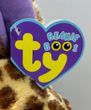 Ty Beanie Boos - Safari the Giraffe (Solid Feet 2012 Tags), Large (16"), Solid Eyes, Justice Stores