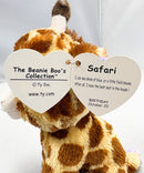 Ty Beanie Boos - Safari the Giraffe, Solid Eyes, Solid
