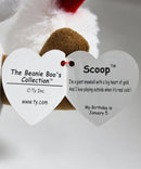 Ty Beanie Boos - Scoop the Snowman With a Christmas Hat, Medium (9.5"), Glitter Eyes