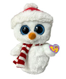 Ty Beanie Boos - Scoops the Christmas Snowman, Medium (9"), Solid Eyes, Christmas