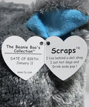 Ty Beanie Boos - Scraps the Dog, Medium (9.5"), Solid Eyes