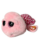 Ty Beanie Boos - Shellby the Pink Sea Turtle, Medium (4"), Glitter Eyes