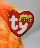 Ty Beanie Boos - Skelton the Orange & Purple Halloween Ghost, Medium (9"), Glitter Eyes