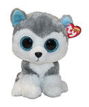 Ty Beanie Boos - Slush the Grey Husky, Medium (9"), Glitter Eyes