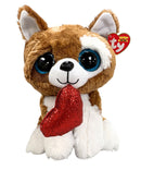 Ty Beanie Boos - Smootches the Dog, Medium, Glitter Eyes, Valentine's Day, Medium size