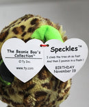 Ty Beanie Boos- Speckles the Leopard, Glitter Eyes