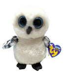 Ty Beanie Boos - Spells the Snowy White Owl, (6"), Solid Eyes