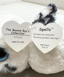 Ty Beanie Boos - Spells the Snowy White Owl, (6"), Solid Eyes