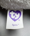 Ty Beanie Boos - Spells the Snowy White Owl, (6"), Solid Eyes
