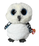 Ty Beanie Boos - Spells the Snowy owl, (9"), Solid Eyes