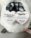 Ty Beanie Boos - Spells the Snowy owl, (9"), Solid Eyes
