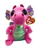 Ty Beanie Boos - Spitfire the Pink Dragon, Glitter Eyes