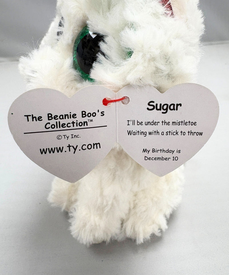 Ty Beanie Boos - Sugar the Dog, Glitter Eyes, Christmas