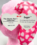 Ty Beanie Boos - Sugar the Elephant, Medium, Glitter Eyes, Valentine's Day, Medium size