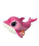 Ty Beanie Boos - Surf the Pink Dolphin, (5"), Glitter Eyes