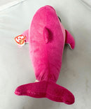 Ty Beanie Boos - Surf the Pink Dolphin, (5"), Glitter Eyes