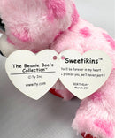 Ty Beanie Boos - Sweetikins the Bear, Glitter Eyes, Valentine's Day