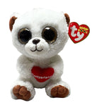 Ty Beanie Boos - Switzerland the White Teddy Bear, (6"), Glitter Eyes, Europe
