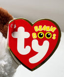Ty Beanie Boos - Switzerland the White Teddy Bear, (6"), Glitter Eyes, Europe