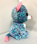 Ty Beanie Boos - Sydney the Teal Leopard, Large (16"), Glitter Eyes, Claire's Exclusive