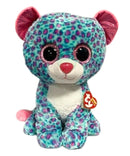 Ty Beanie Boos - Sydney the Teal Leopard, Large (16"), Glitter Eyes, Claire's Exclusive