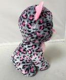 Ty Beanie Boos - Tasha the Gray Leopard, Medium (9"), Glitter Eyes