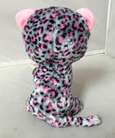 Ty Beanie Boos - Tasha the Gray Leopard, Medium (9"), Glitter Eyes