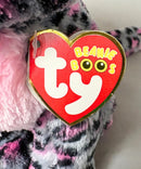 Ty Beanie Boos - Tasha the Gray Leopard, Medium (9"), Glitter Eyes